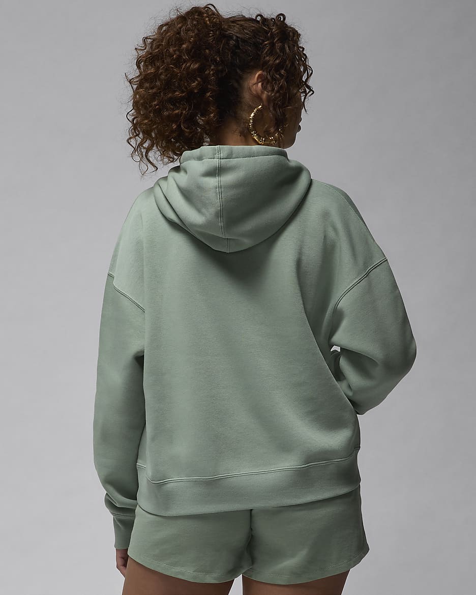 Jordan Brooklyn Fleece hoodie voor dames - Jade Smoke/Wit