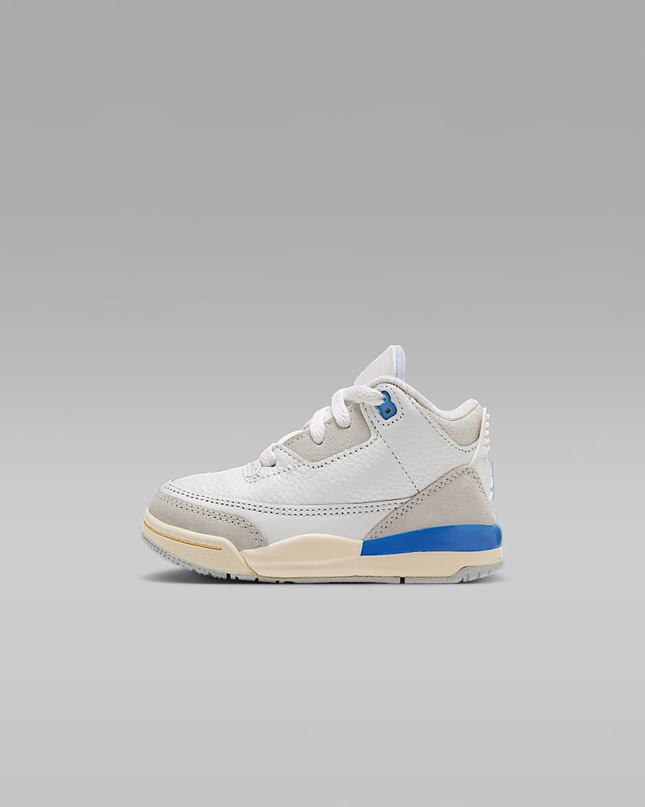 Jordan 3 Retro "Lucky Shorts" Baby/Toddler Shoes - Summit White/Legend Blue/Photon Dust/Hydrogen Blue