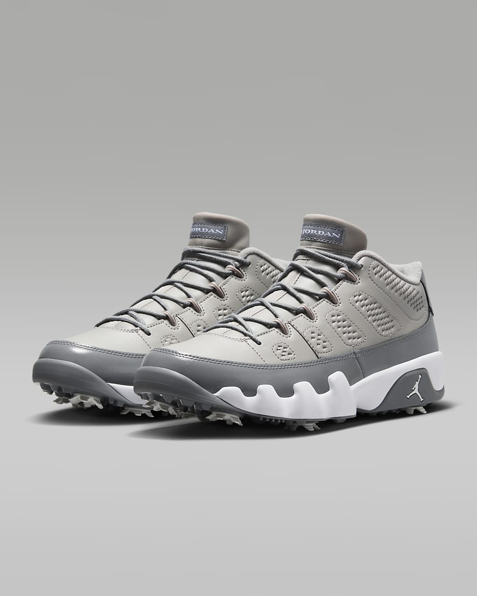 Air Jordan 9 G Golf Shoes - Medium Grey/Cool Grey/White