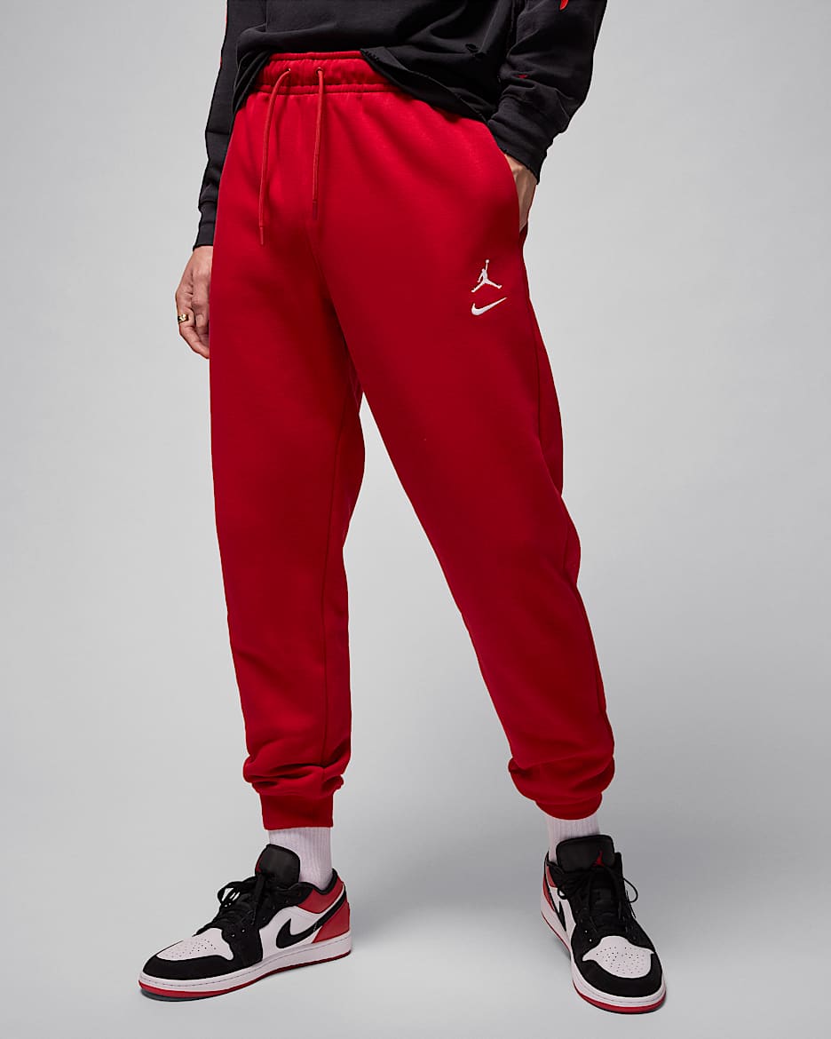 Jordan Brooklyn Fleece Men's Trousers - Gym Red/White