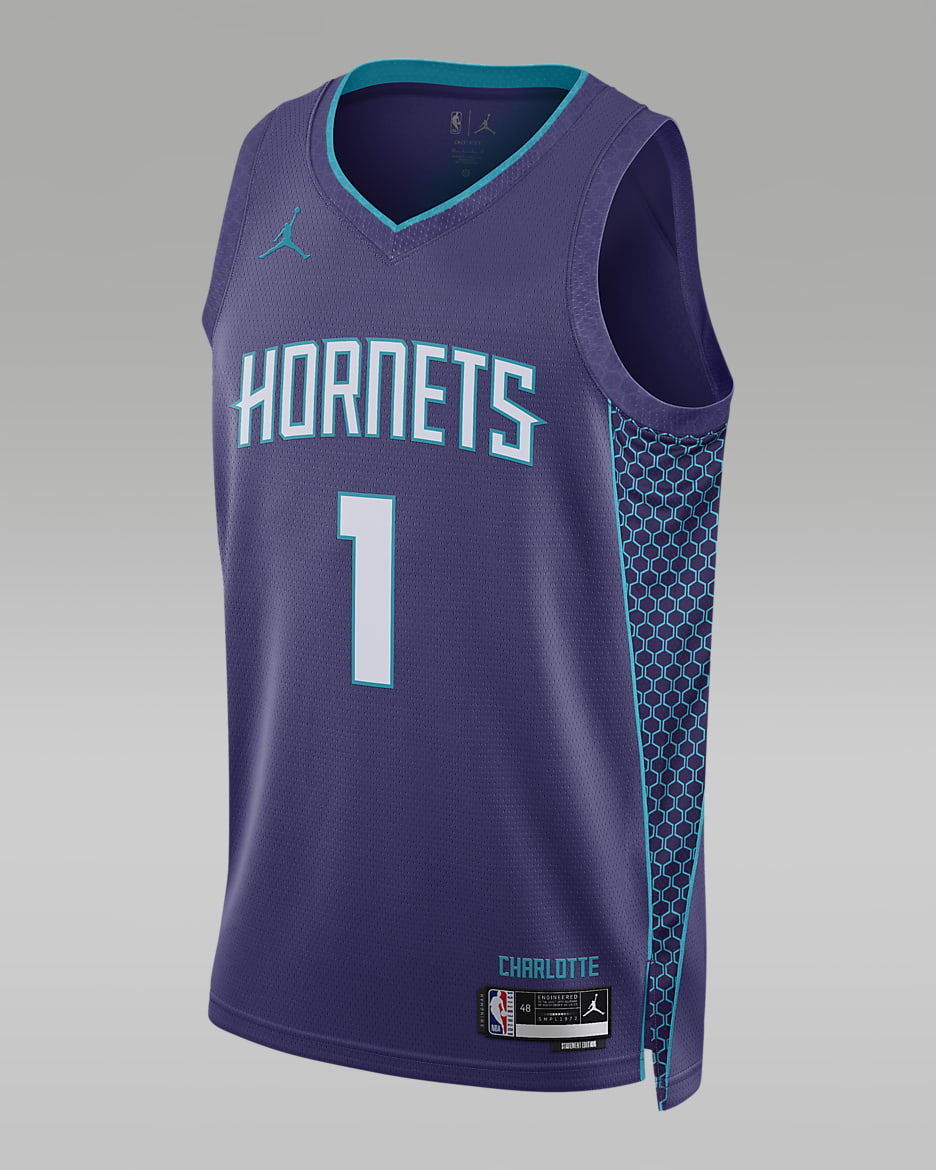 Charlotte Hornets Statement Edition Men's Jordan Dri-FIT NBA Swingman Jersey - New Orchid