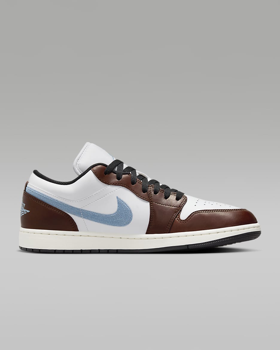 Air Jordan 1 Low SE Men's Shoes - White/Black/Sail/Blue Grey