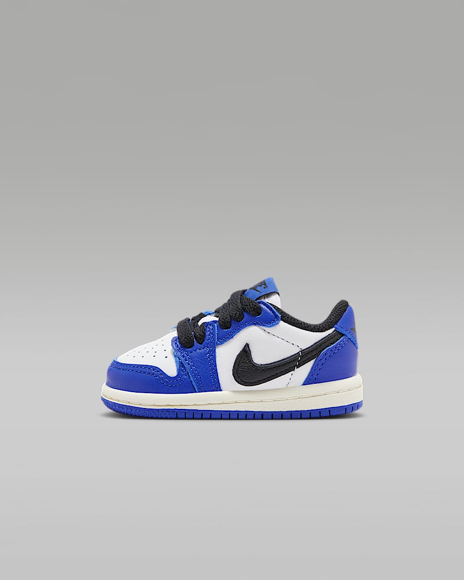 รองเท้าทารก/เด็กวัยหัดเดิน Jordan 1 Retro Low "Game Royal" - ขาว/Game Royal/Sail/ดำ