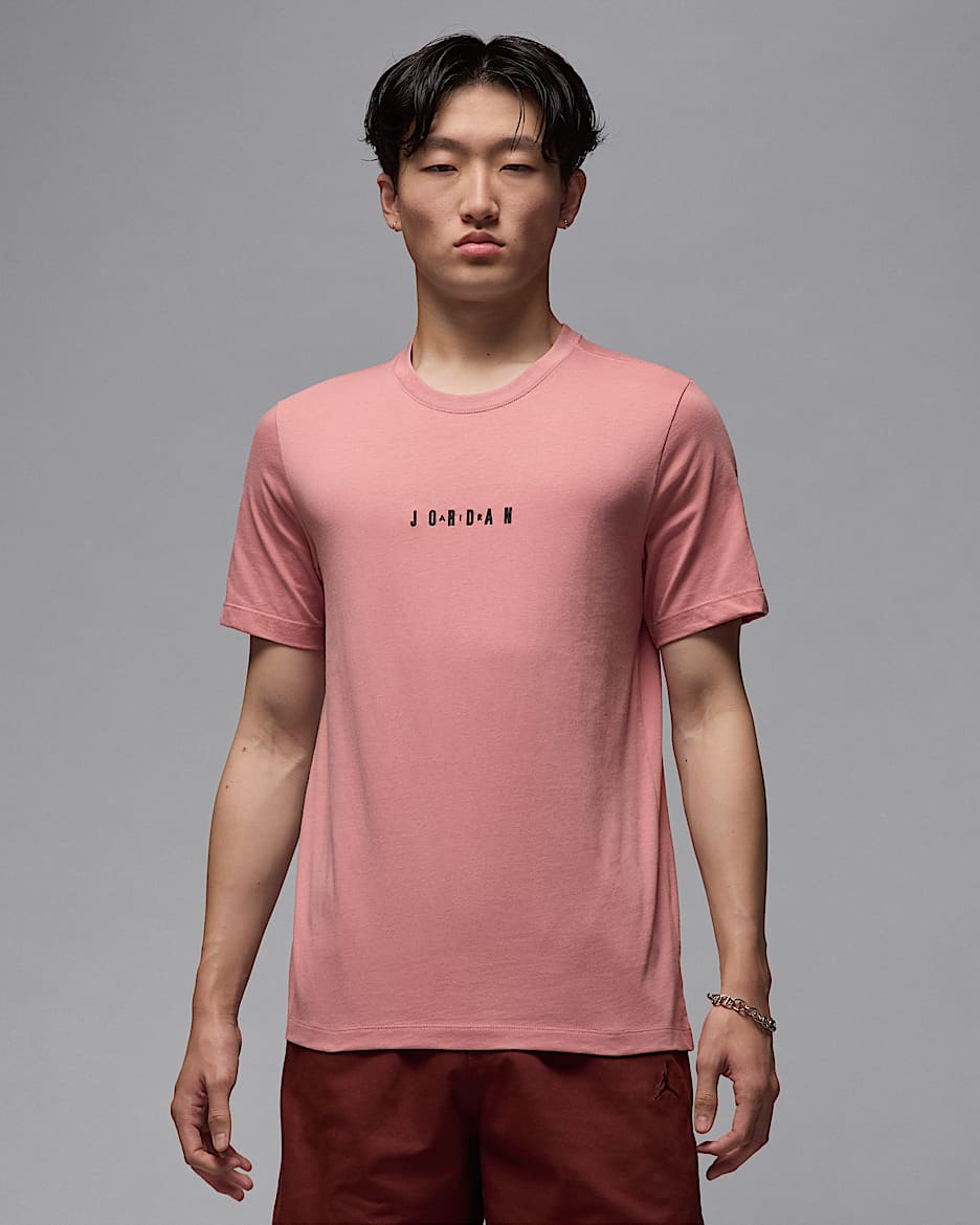 Playera para hombre Jordan Air - Rosa óxido/Negro/Negro