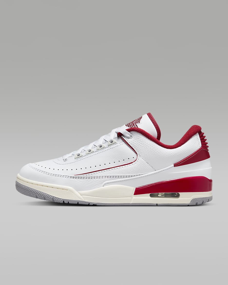 Jordan 2/3 Men's Shoes - White/Sail/Cement Grey/Varsity Red