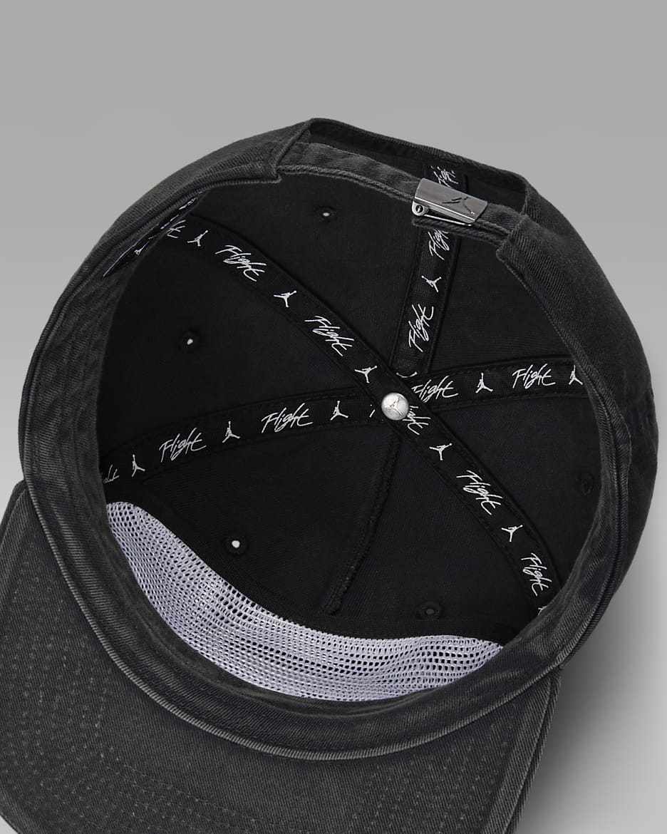 Jordan Flight Pro Unstructured 5-Panel Cap - Black/White