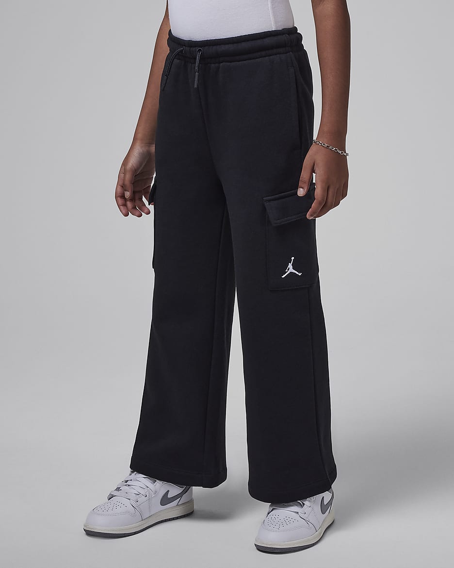 Pants cargo de tejido Fleece para niño talla pequeña Jordan Y2K - Negro