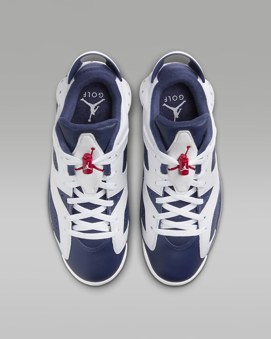 Jordan Retro 6 G Men's Golf Shoes - White/Varsity Red/Midnight Navy