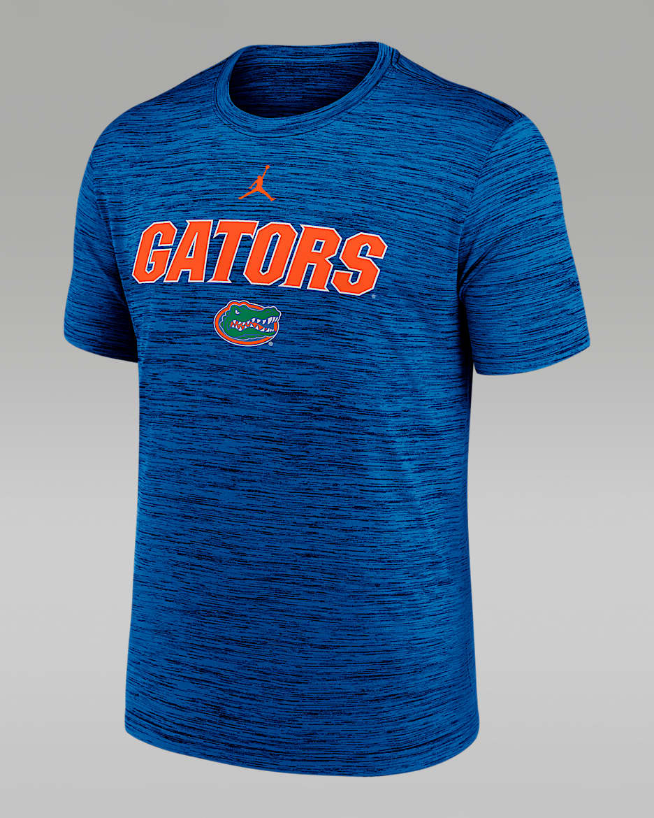 Playera universitaria marca Jordan Dri-FIT para hombre Florida Sideline Velocity - Royal