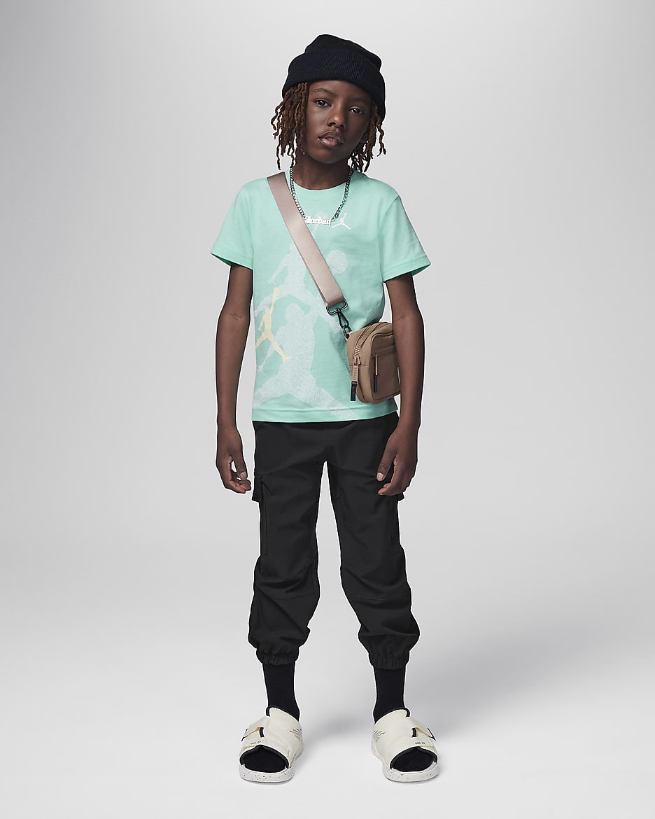 Jordan Little Kids' Gradient Stacked Jumpman T-Shirt - Emerald Rise