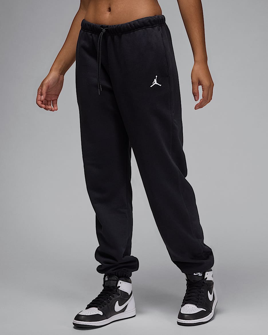 Pantalones de French Terry para mujer Jordan Brooklyn Fleece - Negro/Blanco