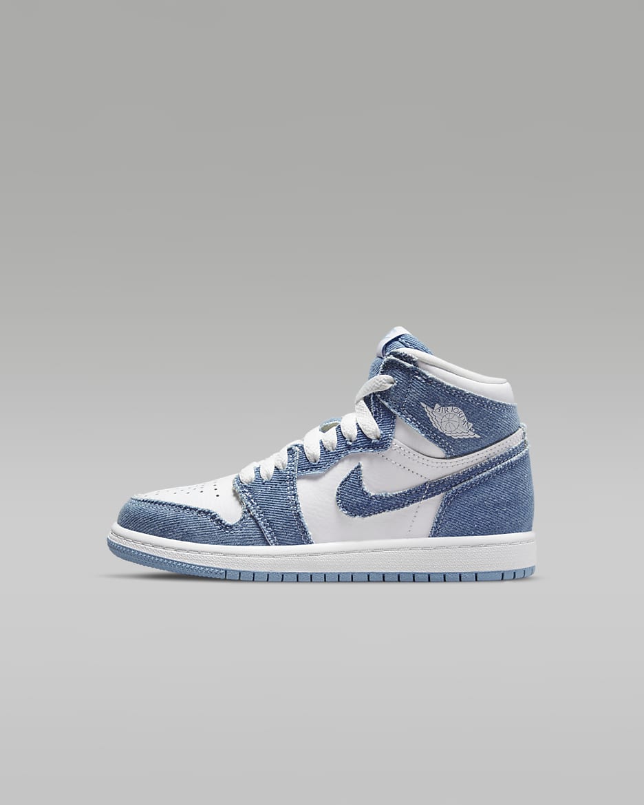 Scarpa Jordan 1 High OG – Bambino/a - Bianco/Chile Red/Boarder Blue