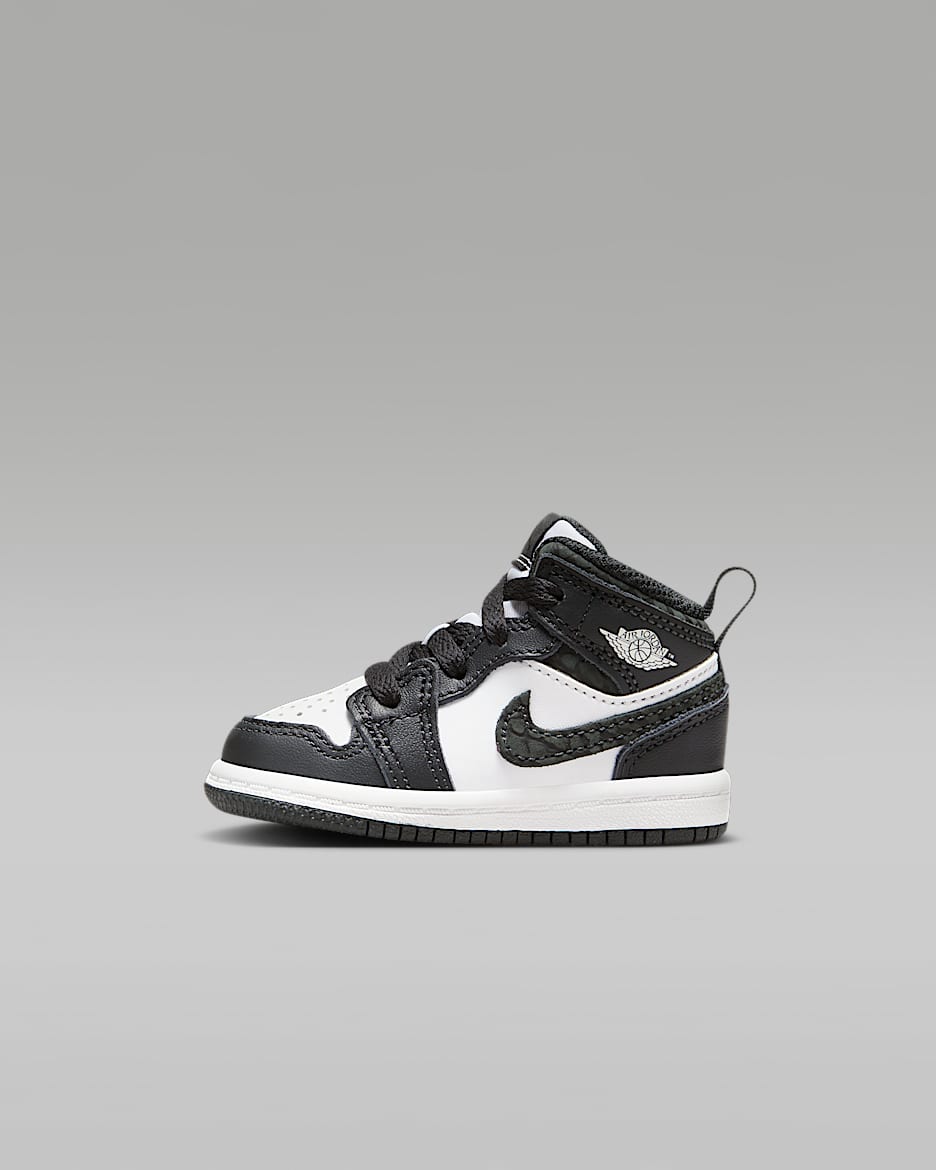 Jordan 1 Mid SE Baby/Toddler Shoes - Off-Noir/White/Black/Black