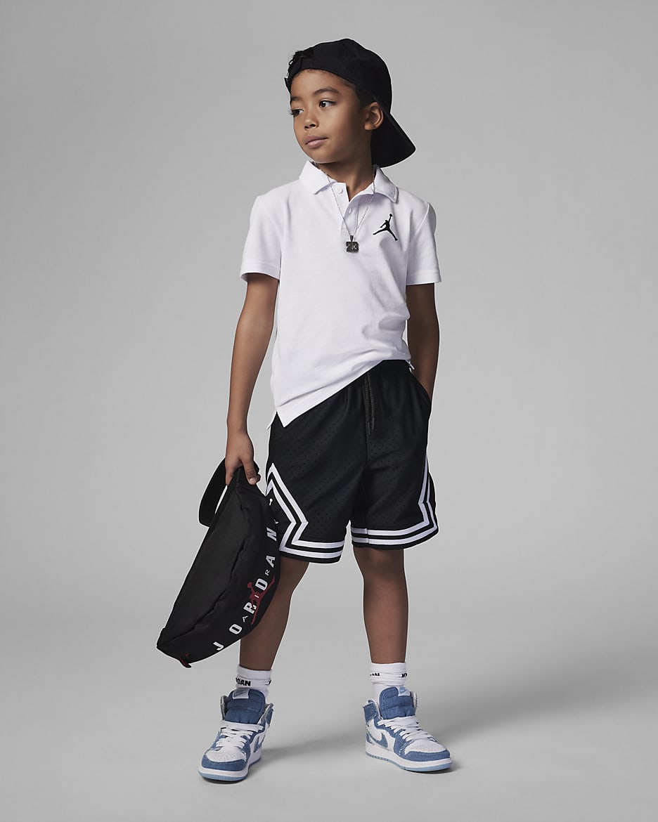 Jordan Jumpman Polo Little Kids' Top - White