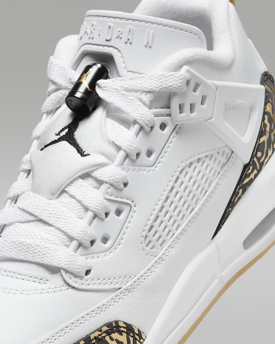 Jordan Spizike Low Big Kids' Shoes - White/Metallic Gold/Sail/Black