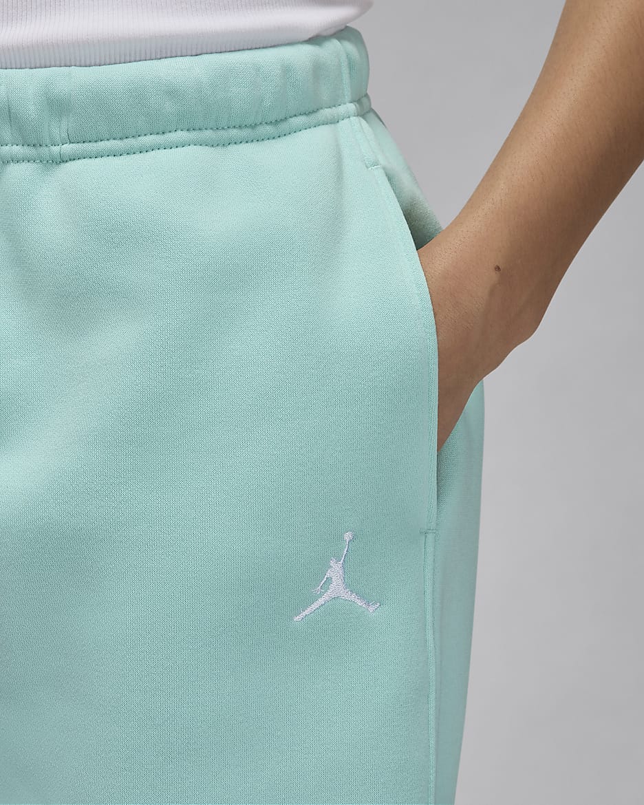 Jordan Brooklyn Fleece Women's Trousers - Light Dew/White