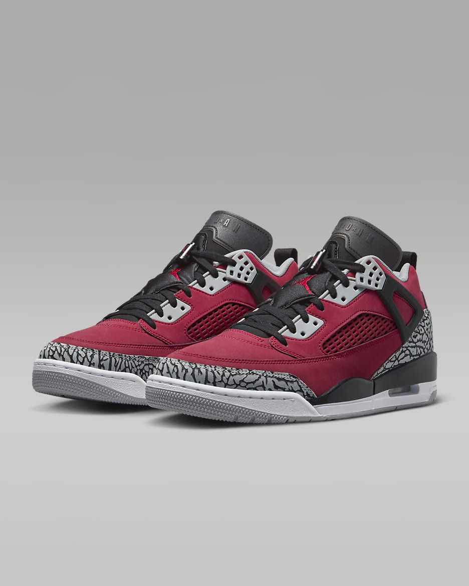 รองเท้าผู้ชาย Jordan Spizike Low - Gym Red/Wolf Grey/Cool Grey/ดำ