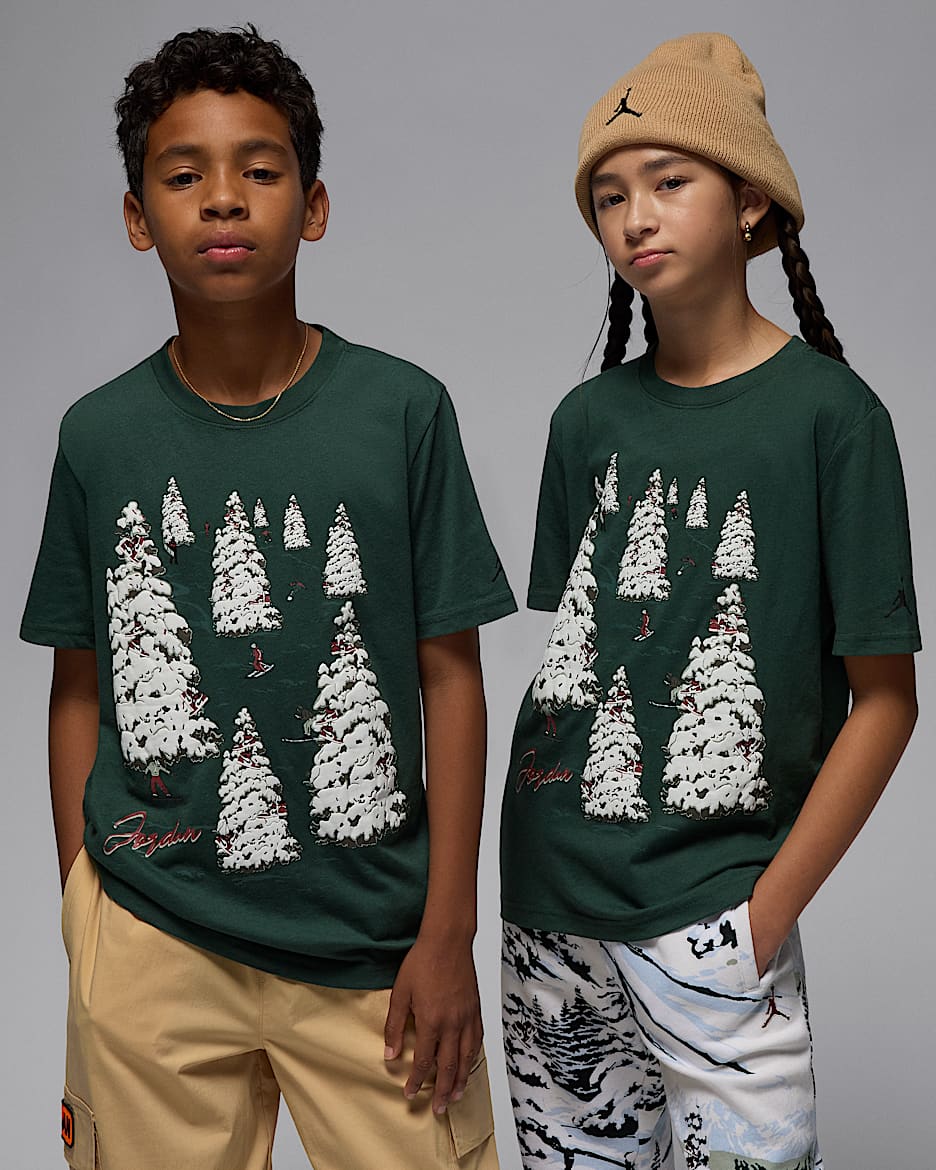 Jordan Big Kids' Winterland T-Shirt - Midnight Green