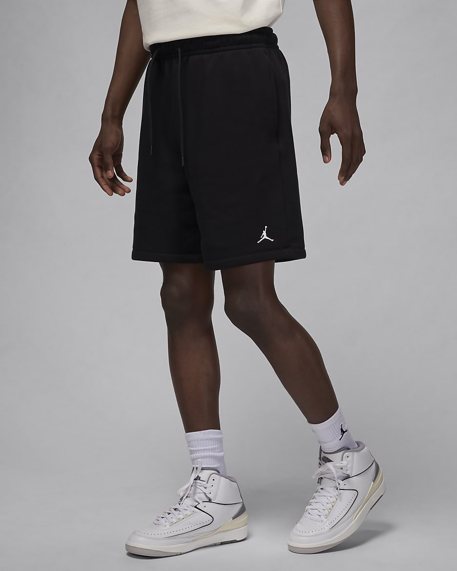 Short Jordan Brooklyn Fleece pour homme - Noir/Blanc