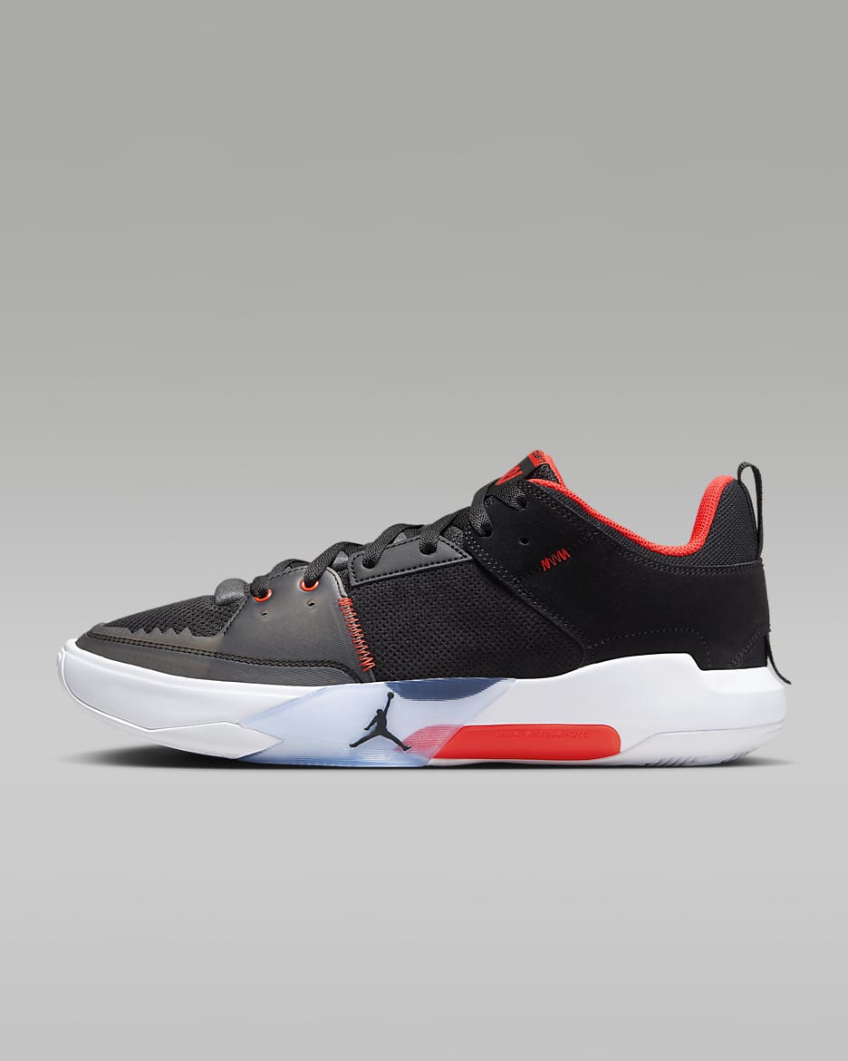 Jordan One Take 5 Basketball Shoes - Black/White/Anthracite/Habanero Red