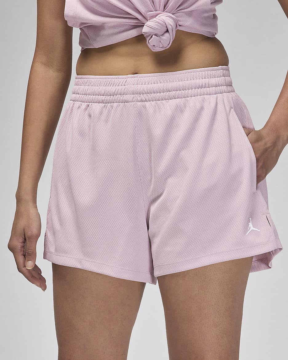 Jordan Sport Women's Mesh Shorts - Plum Chalk/White