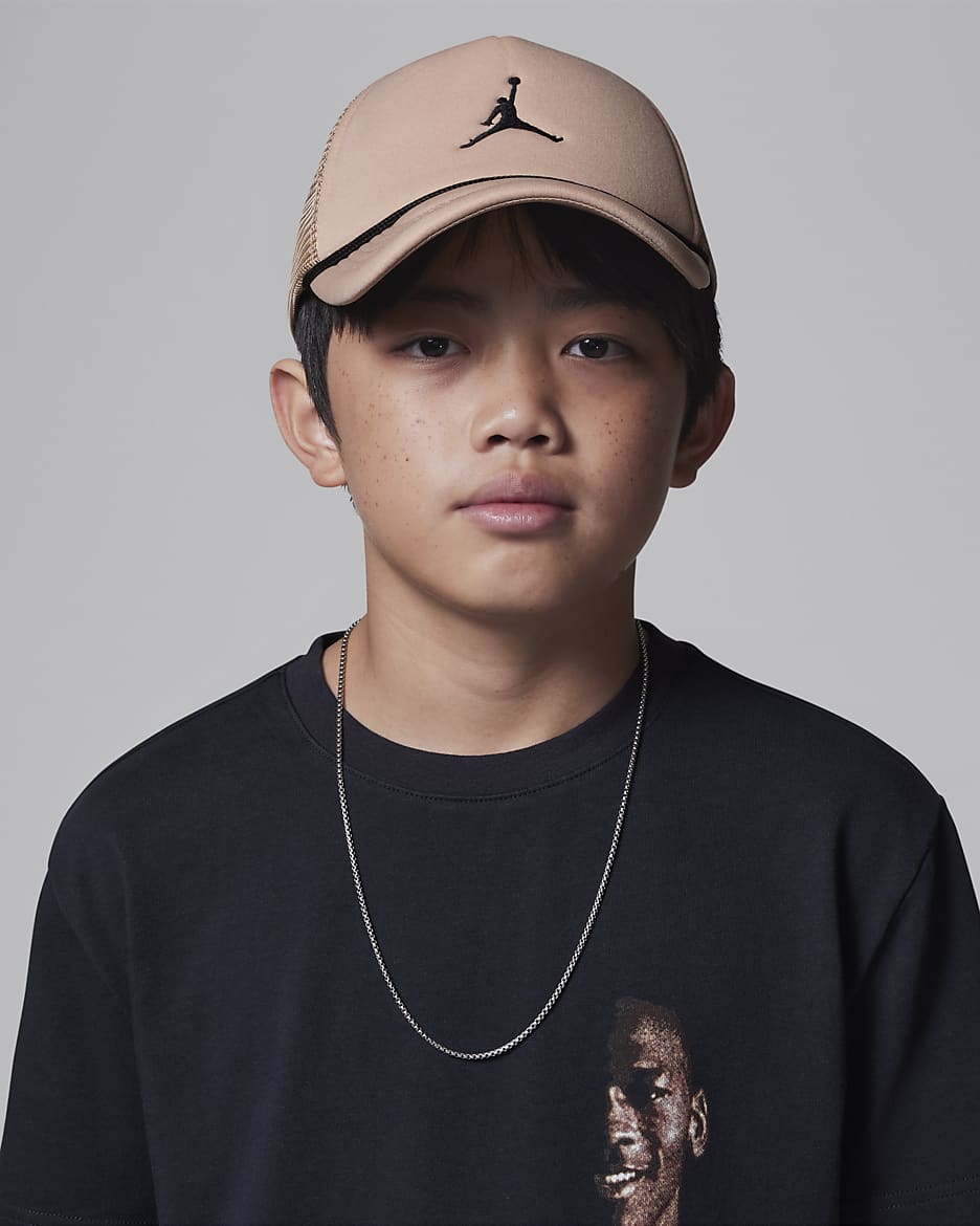 Jordan Big Kids' Jumpman Foam Trucker Hat - Legend Medium Brown