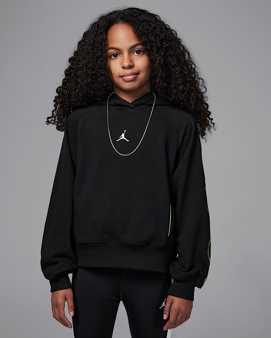 Jordan Dri-FIT Sport Older Kids' Pullover Hoodie - Black