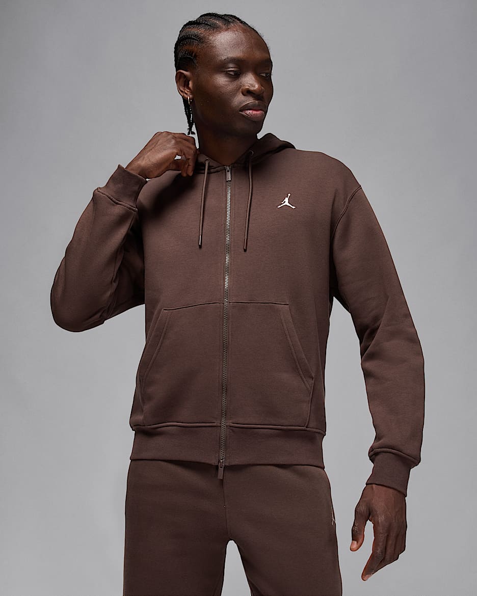 Jordan Brooklyn Fleece Men's Full-Zip Hoodie - Baroque Brown/Sail