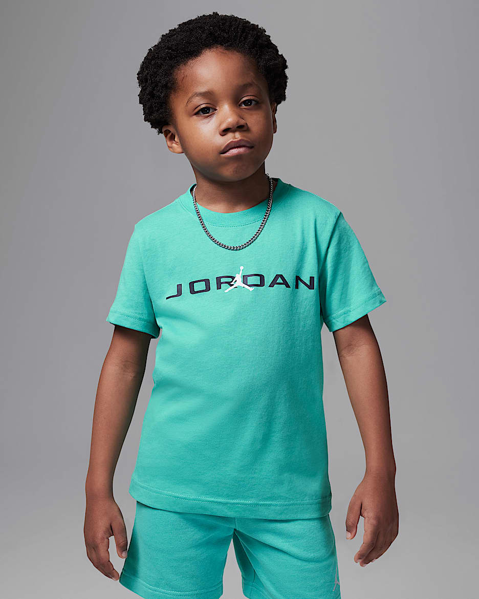 ジョーダン リトルキッズ エア ストレッチ Tシャツ - ウォッシュドティール