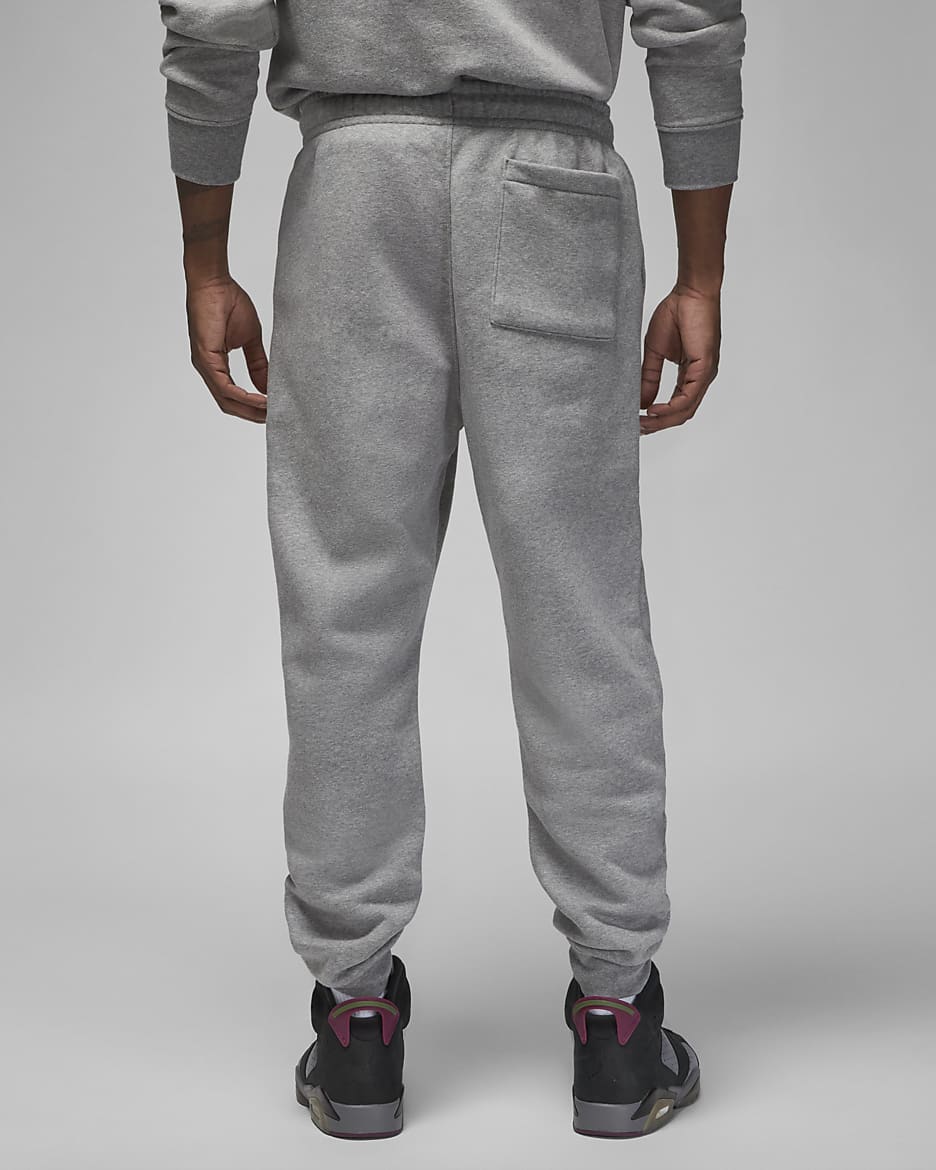 Pantalon en tissu Fleece Jordan Brooklyn pour homme - Carbon Heather/Noir/Blanc