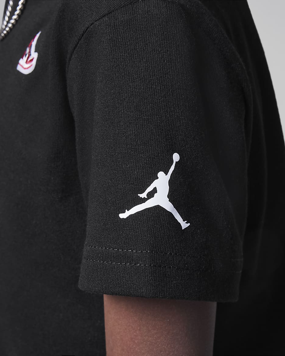 Air Jordan 1 Little Kids' Patch T-Shirt - Black