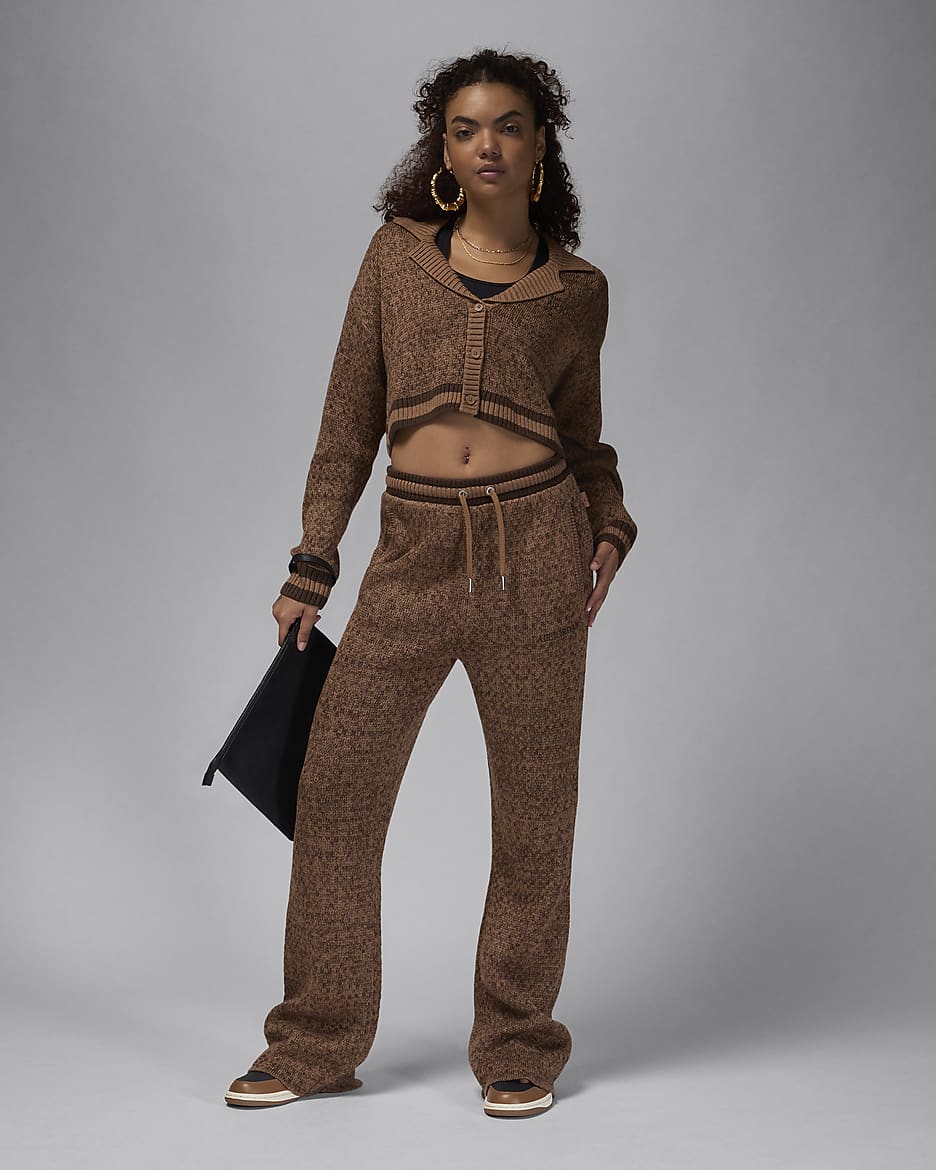 Cardigan en maille Air Jordan pour femme - Archaeo Brown