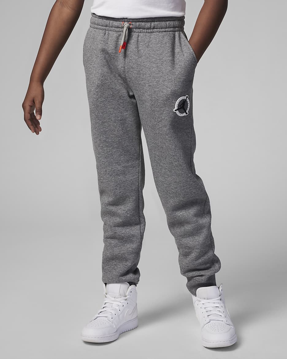 Jordan Flight MVP Fleece Pants Big Kids' - Carbon Heather