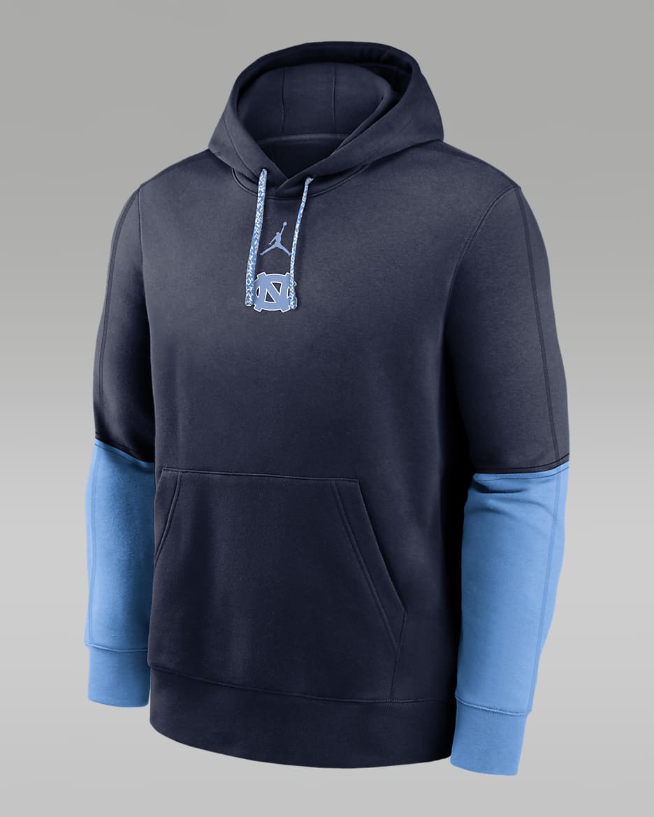 North Carolina Tar Heels Sideline Team Issue Club Men's Nike College Pullover Hoodie - College Navy