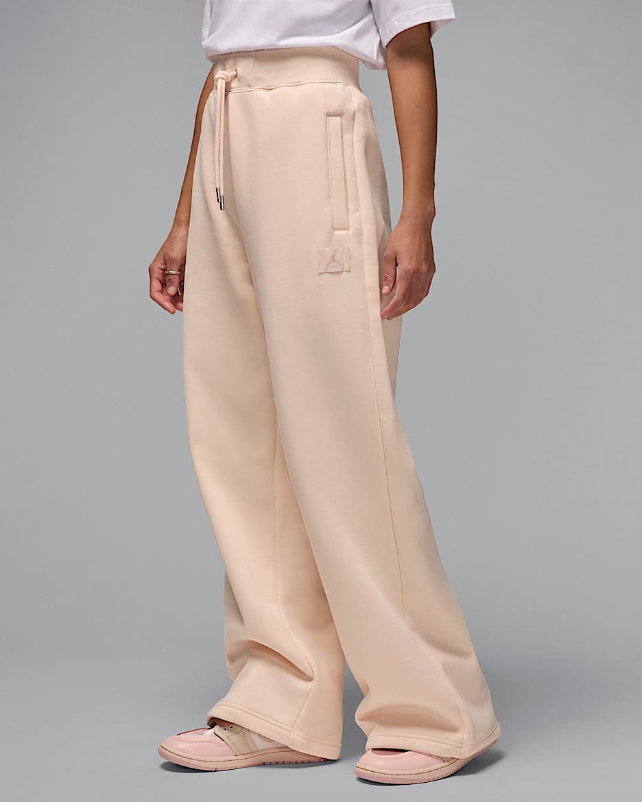 Pants de dobladillo abierto para mujer Jordan Flight Fleece - Guayaba hielo