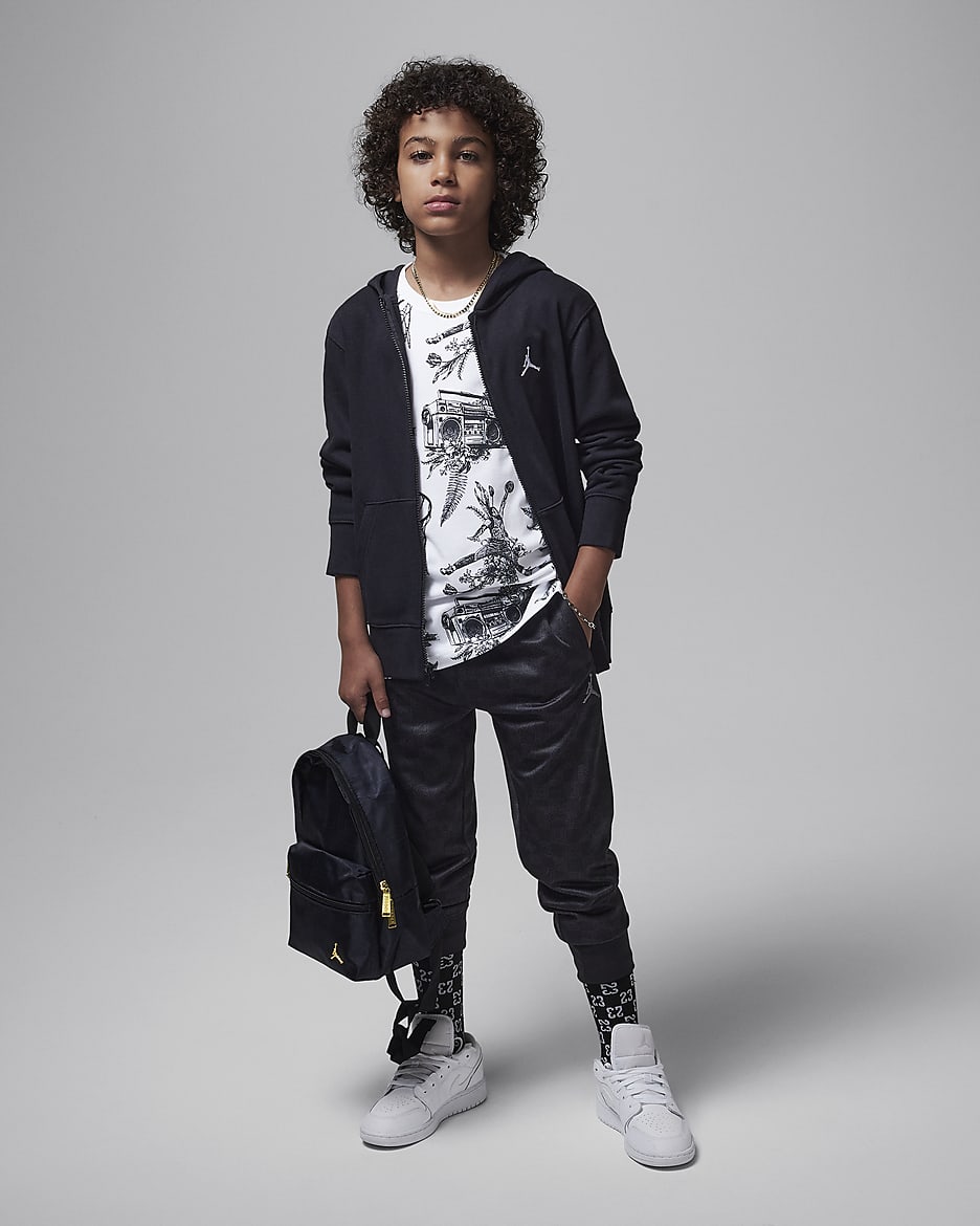 Jordan voetbaltrainingsbroek met monogram voor kids - Zwart