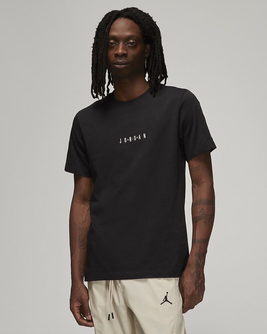 Jordan Air Men's T-Shirt - Black/Sail/Sail