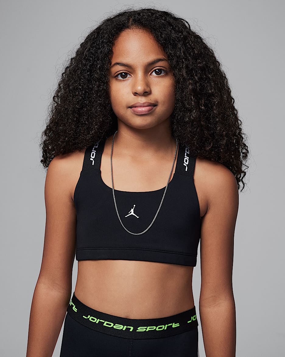 Jordan Dri-FIT Sport Older Kids' Indy Bra - Black