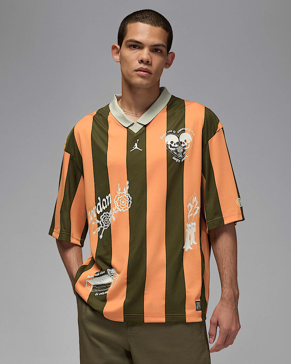Playera de portero para hombre Jordan Brooklyn - Verde legión/Monarca/Piedra claro/Fantasma