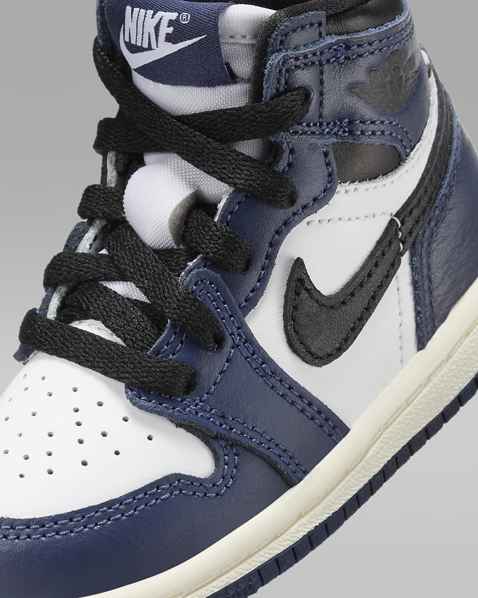 Jordan 1 Retro High OG "Midnight Navy" Baby/Toddler Shoes - Midnight Navy/White/Sail/Black