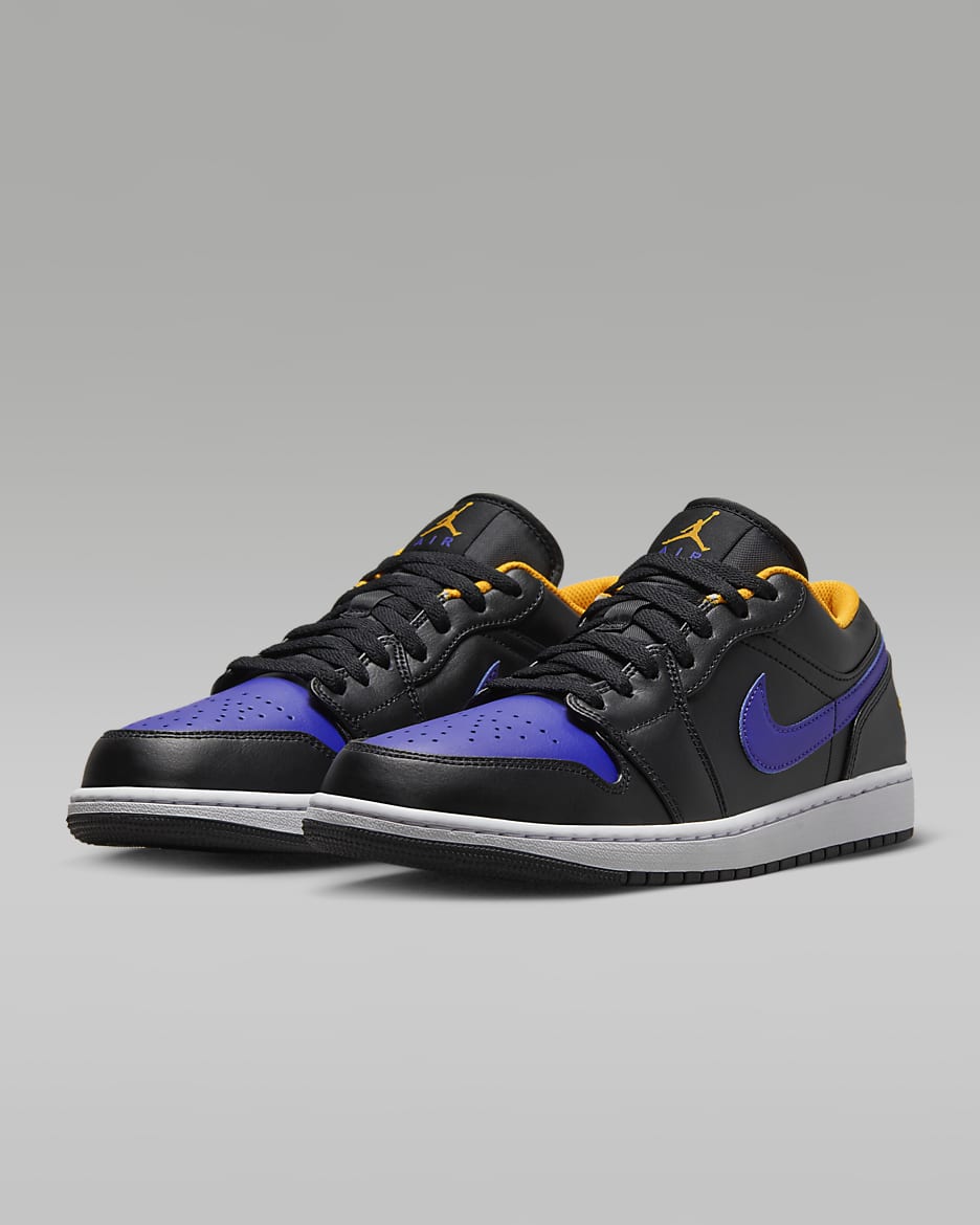 Air Jordan 1 低筒男鞋 - 黑色/Taxi/Dark Concord