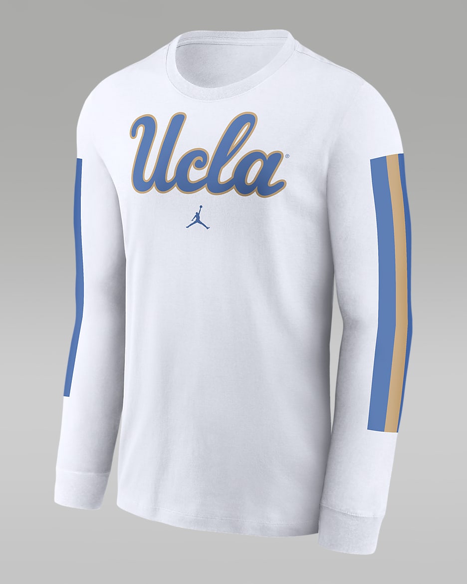 UCLA Bruins Local Spirit Slogan Men's Jordan College Long-Sleeve T-Shirt - White