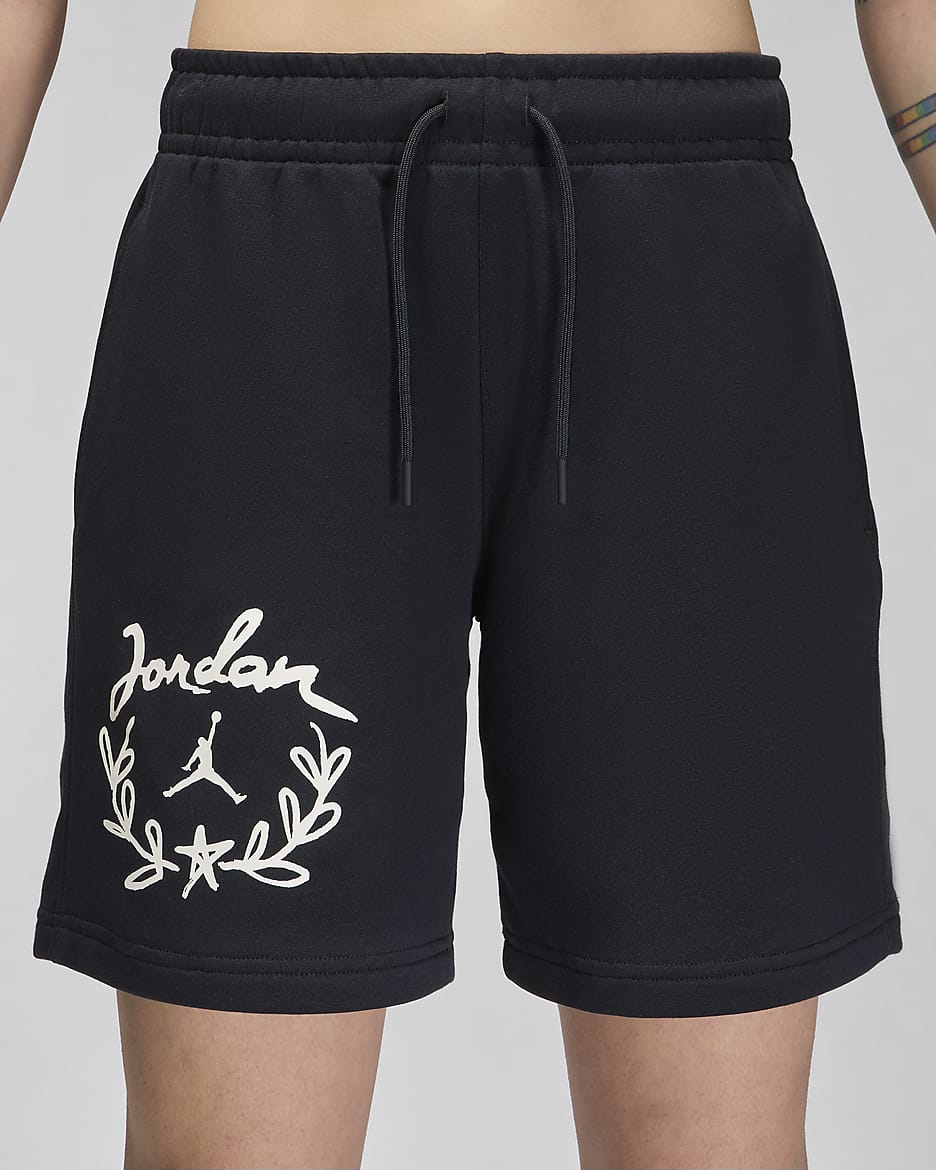 Jordan Brooklyn Fleece Women's Graphic Shorts - Black/Sail