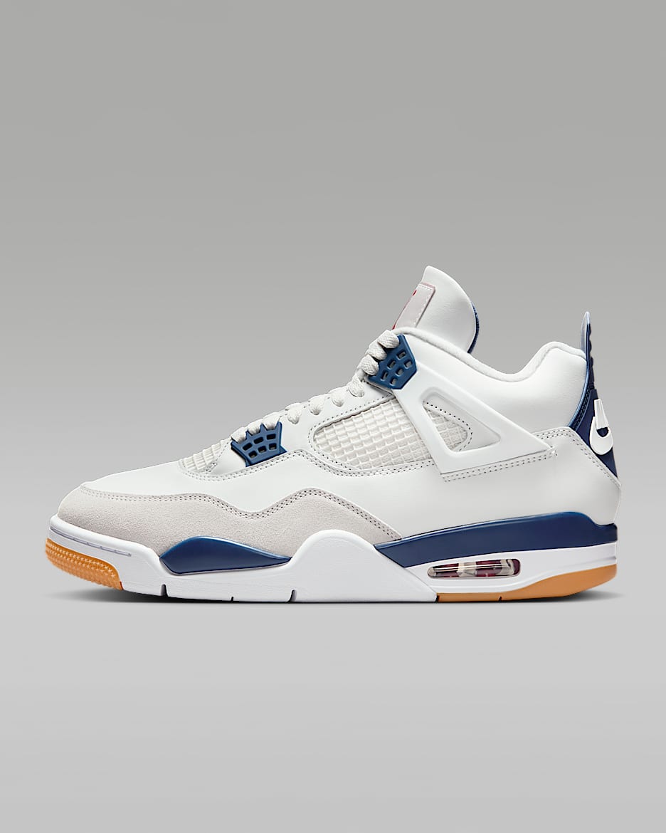 Calzado para hombre Nike SB x Air Jordan 4 - Blanco cumbre/Azul marino/Gris neutro/Blanco
