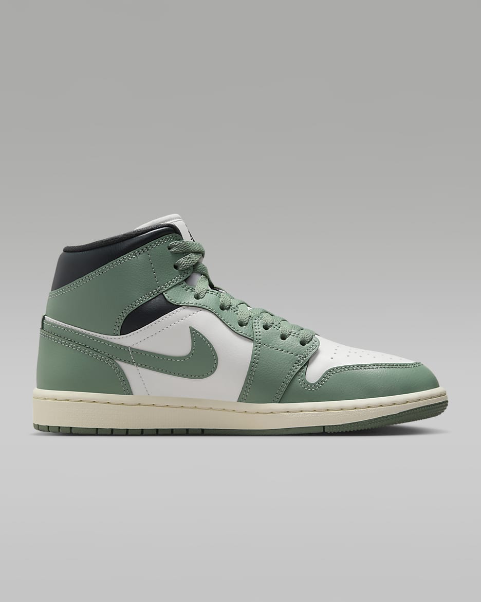 Sapatilhas Air Jordan 1 Mid para mulher - Sail/Anthracite/Jade Smoke