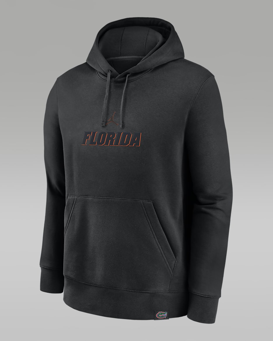 Sudadera con gorro sin cierre universitaria Nike para hombre Florida Gators Statement Wordmark Lockup Heavyweight - Negro