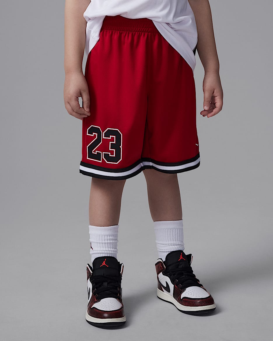 Jordan Little Kids' Playoff 2-Piece Mesh Shorts Set - Gym Red