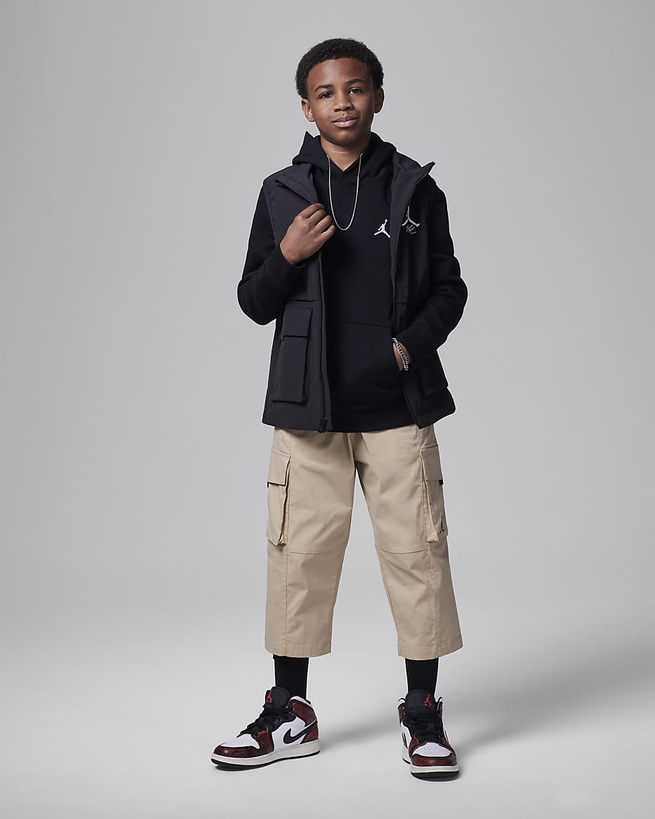 Jordan MJ Brooklyn fleecehoodie voor kids - Zwart