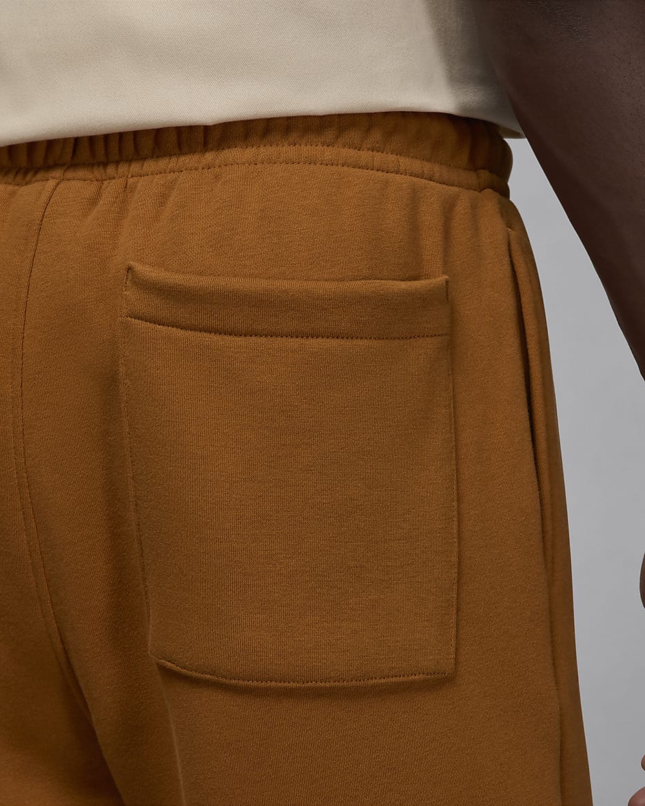 Jordan Brooklyn Fleece herenshorts - Desert Bronze/Wit