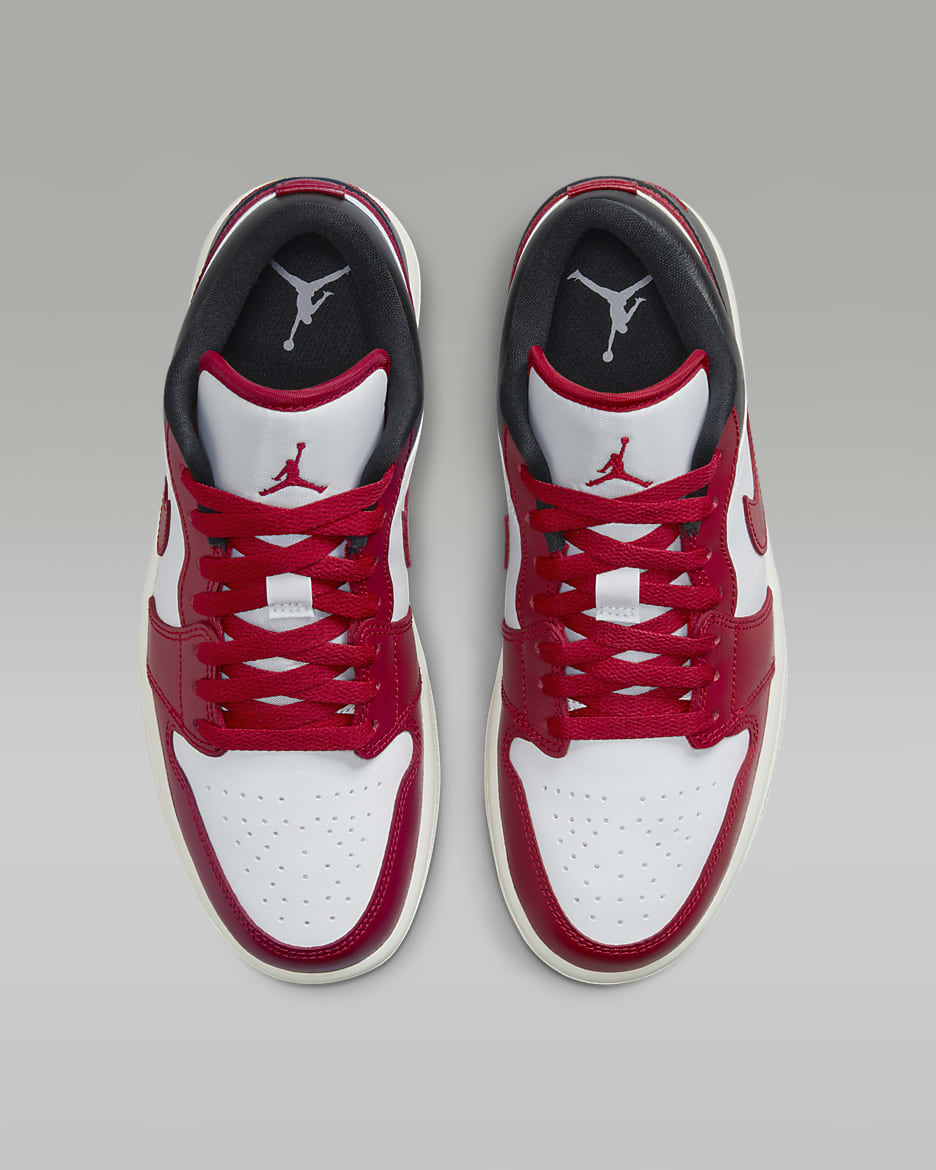 Air Jordan 1 Low Kadın Ayakkabısı - Beyaz/Siyah/Sail/Gym Red